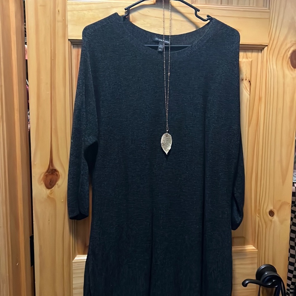 Eileen Fisher Stretchy grey long Shirt